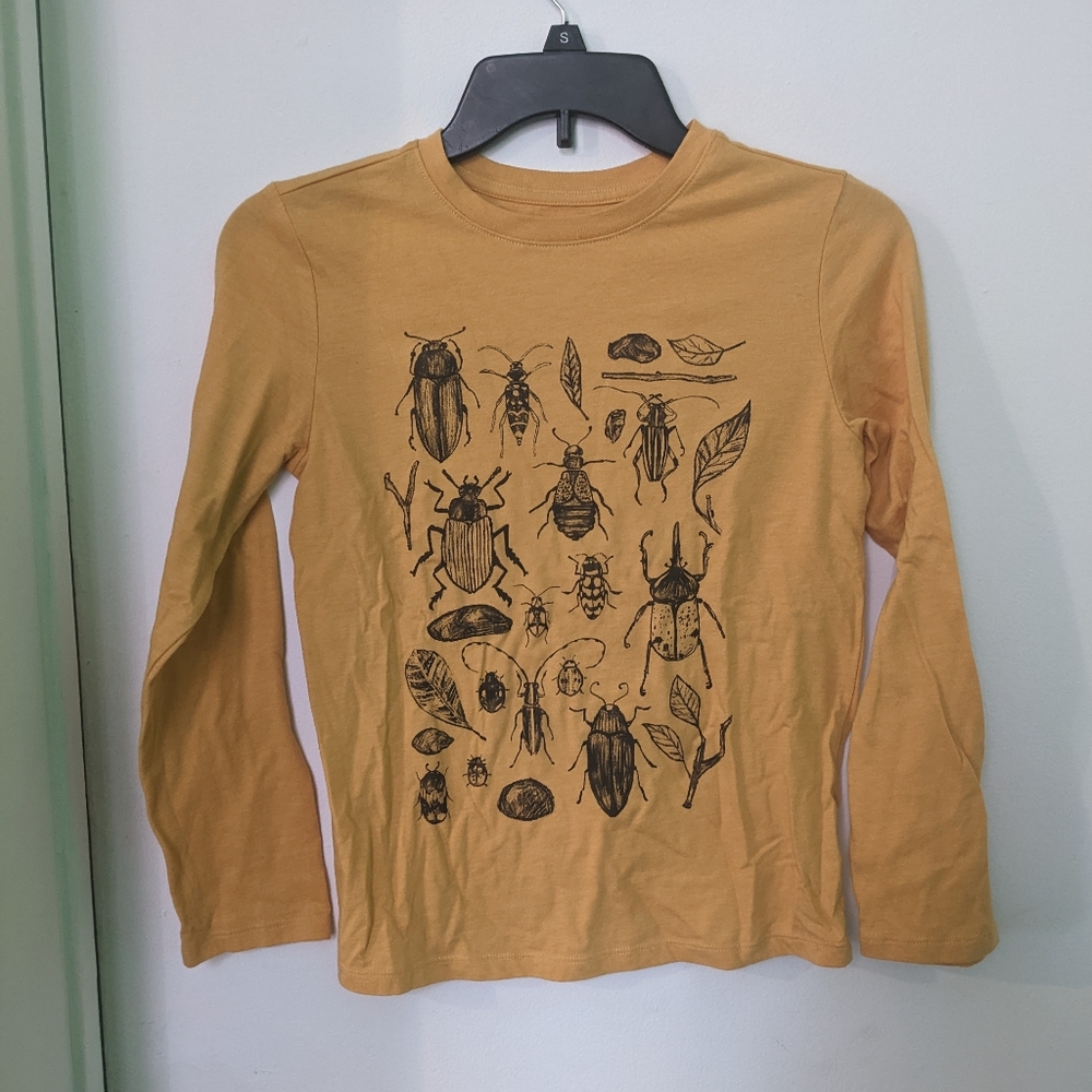 Cat & Jack Yellow Bug Print Long Sleeve T-Shirt
